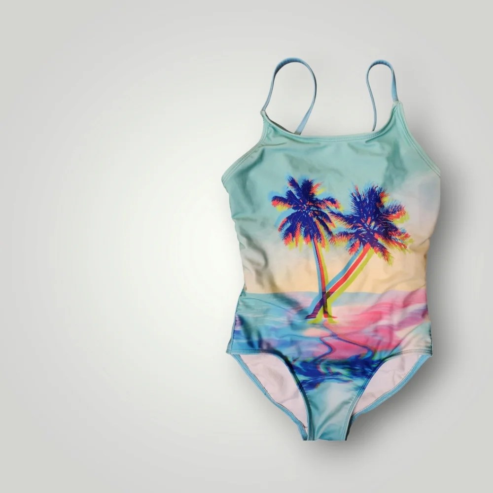 More than Magic tropical swimsuit bathing suit one piece l 10 12